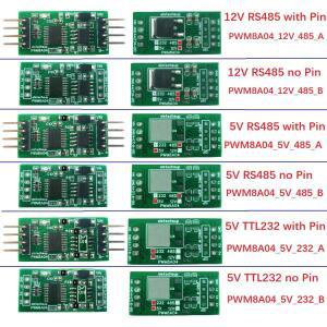 듀티 사이클 주파수 조절식 PWM 구형파 펄스 발생기, Modbus RTU PWM8A04, 3CH, DC 5V, 12V, RS485, 1Hz-20