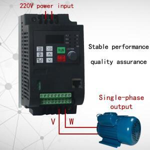 VFD 인버터 주파수 변환기, 단상 모터 속도 제어, VFD 컨버터, 1ph 220V 입력 및 220V 출력, 1.5KW, 2.2KW