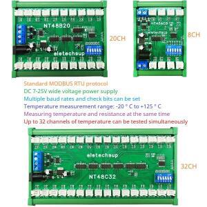 32 채널 RS485 온도 수집 종이 없는 레코더 Modbus RTU 보드 10K B3950 NTC 센서 저항 측정