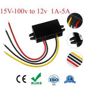 골프 카트 자동차 장치용 DC 컨버터 감속기, 스텝 다운 벅 5A, 12V DC 전압 조정기, 20-90V, 24V, 36V, 48V
