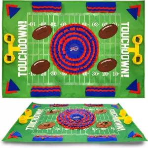NFL 버팔로 개 스너플 매트 빌링 - 인터랙티브 펫 슬로우 피더 고양이를 위한 풋볼 필드 디자인 푸드 퍼즐