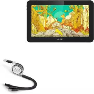 XP-Pen 드로잉 태블릿 MD160U(15.6인치)와 호환되는 BoxWave 케이블 - AllCharge miniSync 접이식 휴대용