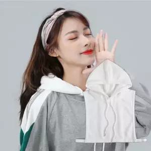 남녀 심플 페이크 후드 셔츠 1P 맨투맨 레이어드 스트랩 넥카라 코디 페이크후드 가짜후드