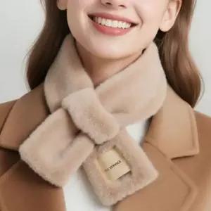 쁘띠 퍼 머플러 캐주얼 목도리 토끼털 숏퍼 머플러 토끼털목도리 여성머플러 여성목도리