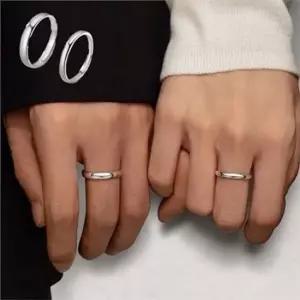 데일리 커플 은반지 얇은 실버 커플링 우정 여성 반지 커플은반지 실버커플링 남성은반지