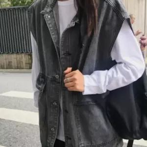 블랙진 데일리 시크하고 도도한 오버핏 베스트