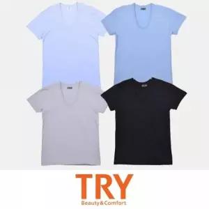 트라이심플 베이직 4색 남성 반팔 면런닝
