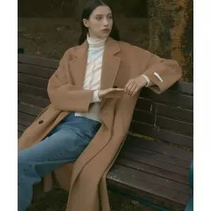 매장정품 드로우핏 DRAWFIT WOMEN 울 핸드메이드 더블 롱코트 [CAMEL] DFWMCT4410CM 733510