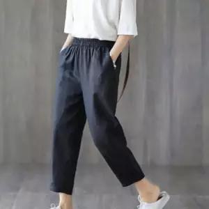 [라일리여성의류] Rly 밴딩바지 여성 면바지 배기핏 여름 외출복 팬츠
