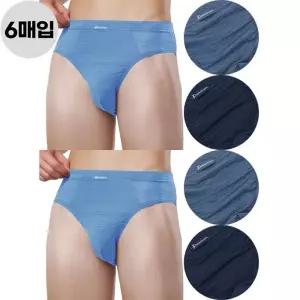 [제임스딘]제임스딘 남자 삼각팬티 여름팬티 쿨 냉감 인견 시원한 브리프 6종 세트 무