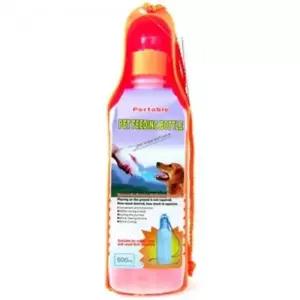 (옵션 500ml오렌지)강아지 휴대용 530ml 물통 산책 물병 오렌지 여행 애견식기 강아지휴대용