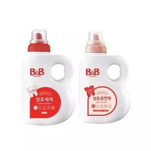 비앤비 유아 섬유 세제 + 섬유유연제 자스민 용기형 1500ml set