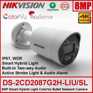 오리지널 Hikvision 스마트 하이브리드 조명, ColorVu AcuSense 고정 미니 불릿 네트워크 카메라, DS-2CD20