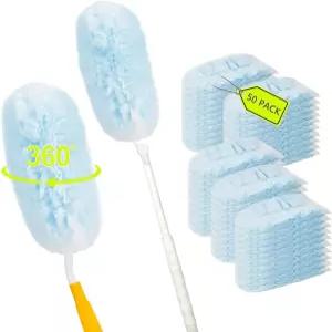 50PCS 360 더스터 리필 일회용 키트 더스팅 전자제품 가구 블라인드(짧은 손잡이 1개와 익스텐다 1개)용