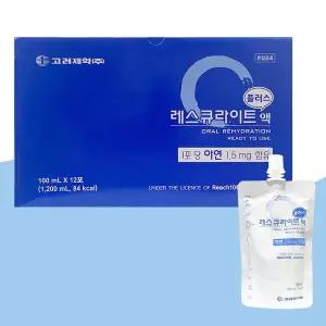 레스큐라이트액 아기 레스큐라이트 플러스액 100ml x 12포 아기 수분 포도당