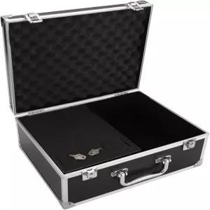 타투 키트 박스 케이스 정리함 12.6 x 9.5 5.1 W/Lock 기계 운반 머신 스펀지가 포함된 알루미늄 합금 블랙