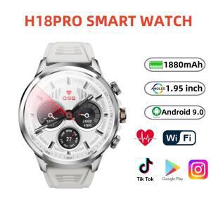 H18 Pro 안드로이드 9.0 OS 스마트 시계 4G SIM, 1.95인치 IPS 스크린 900W 카메라 GPS WIFI 심박수 앱 다