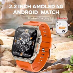 안드로이드 스마트워치 S9 울트라 4G 네트워크 SIM 카드 2.2인치 Amoled 180 °   로터리 카메라 GPS WIFI