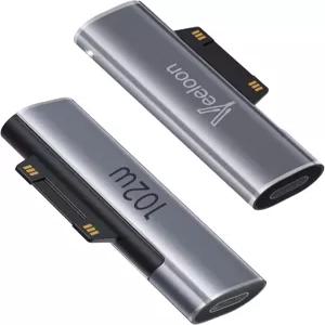 표면 커넥터에서 USB C 충전 어댑터 1팩 15V 102W 타입 C에서 자기 Microsoft 노트북 Go 프로 액세서리를