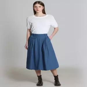 [데코][오조크(OZOC)] 데님 A라인 스커트 (택가격 85000원)
