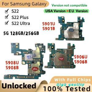 삼성 갤럭시 5G S22 Plus S901U S901B S906U S906B 마더 보드 클린 Google 잠금 S22 Ultra S908B S908U 로