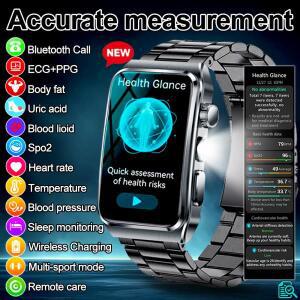2025 신형 ECG+PPG 건강 진단 스마트워치 남녀 공용 시계 요산 지질 혈압 심박수 추적기 NFC 스포츠 스마트