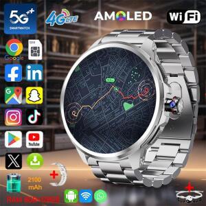 4G 풀 네트컴 GPS WIFI 스마트워치 1.95인치 720*720 AMOLED 2100mAh 배터리 900만 화소 카메라 8GB+128GB