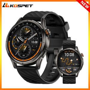 KOSPET MAGIC R10 스마트 워치 남성용 듀얼 밴드 GPS 5ATM IP69K 방수 스테인리스 스틸 1.43인치 AMOLED 안