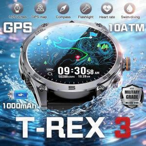 2026년 신형 GPS 아웃도어 스포츠 스마트워치 남성용 AMOLED HD 화면 10ATM 방수 블루투스 통화 1000mAh 배
