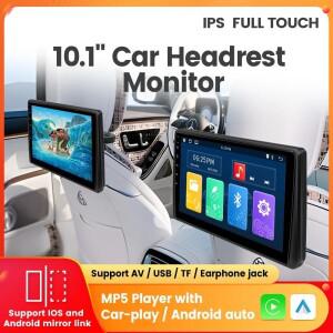 10.1인치 IPS 풀터치 차량 헤드레스트 모니터 디스플레이 (카플레이/안드로이드 오토 지원, 미러링크/AV/US