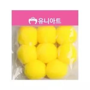 털방울장식 스팽글 유치원교실꾸미기 노랑 1000 40mm