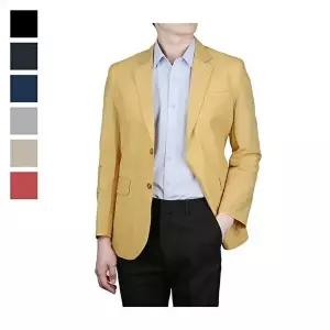 [리빌모아]남자 여름 초경량 와셔 콤비자켓 SB-COS-LV75-연겨자