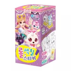 [아트박스]/학산문화사 위시캣 매직카드 롤 색칠스티커