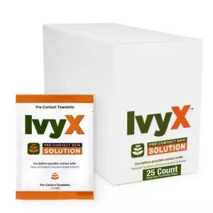 코어텍스 비 X 프리컨택트 포이즌 물티슈 가려운 발진을 예방하는 데 도움이 되는 일회용 배리어 25개 팩 오크 및 수맥 오일에도 효과 퀵 25 Count (Pack of 1)