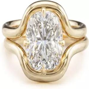 여성용 14K 골드 약혼 웨딩 링 세트 2.5CT 쿠션 컷 샴페인 큐빅 지르코니아 CZ 여행 약속 엄마 여동생 아내