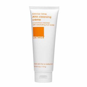LATHER 캐비어 워시 라임 클렌징 크림 페이스 젖산 비타민 AHA 부드럽게 클렌저