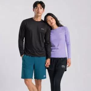 [보리보리/아이스샌드]남성 여성 래쉬가드  루즈핏 긴팔 상의 수영복 티셔츠 반바지 래쉬가드 상하세트