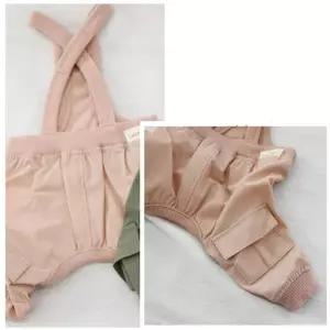강아지 카고 멜빵 바지 핑크 2XL 1P X자 팬츠 외출