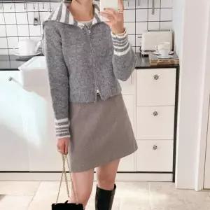 [하프클럽/]여자 부클니트 단가라 세라카라 투웨이 집업 가디건