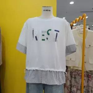 [하프클럽/] DP01 셔츠배색티 L252UTS652