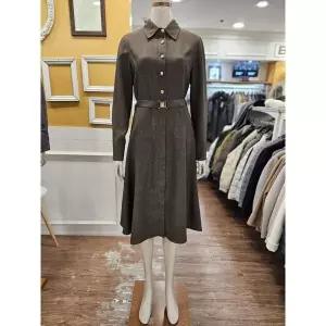 [하프클럽/BCBG]BCBG 세이브존01 버튼 포인트 벨티드 원피스 B5D9O605_1
