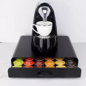 슬라이딩 수납 커피캡슐홀더 스틸 주방정리 겸용 머신 36구