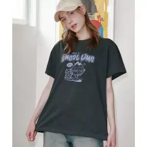 매장정품 SALT AND CHOCOLATE 솔트앤초콜릿 [HAST] 스윗 컵 아이스크림 티셔츠 차콜 4W2521004 5008101870