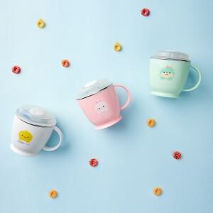 프렌즈 논슬립 흘림방지 스텐 한손 빨대컵 아기 물컵 스텐컵 유아식기 어린이집
