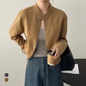 KARRA 심플요크스웨이드자켓_A5S0668