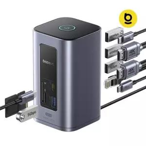 베이스어스 도킹스테이션 USB 허브 노트북 멀티 포트 C타입 12포트 스페이스메이트 노모스
