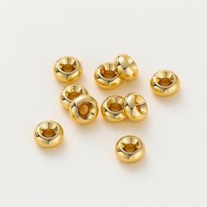 14K/18K 골드 도금 10-30 DIY 목걸이 팔찌 쥬얼리에 대한 3/4/5/6/8 스페이서 비즈 용품 액세서리 만들기