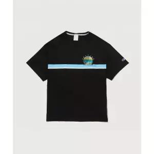 매장정품 CHAMPION 하이드라 스포츠 그래픽 반팔 티셔츠 Black CKTS4E001BK 288861