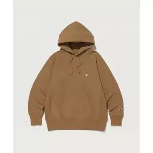 매장정품 CHAMPION 리버스위브 블루택 루즈핏 기모 후드 티셔츠 Camel CKTS4F506CM 288873
