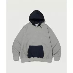 매장정품 CHAMPION 우븐 믹스 스트링 후드 티셔츠 Normal Grey CKTS4F606G2 288896